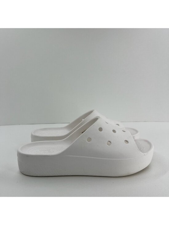 CROCS Shoes - Crocs Classic Platform Slide Sandals Women US 9 Lightweight Chunky Slip On White